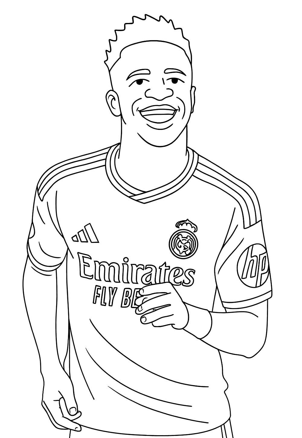Desenho de Vini Júnior para colorir