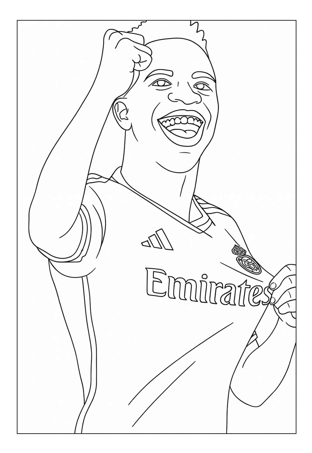 Vinicius Júnior para colorir