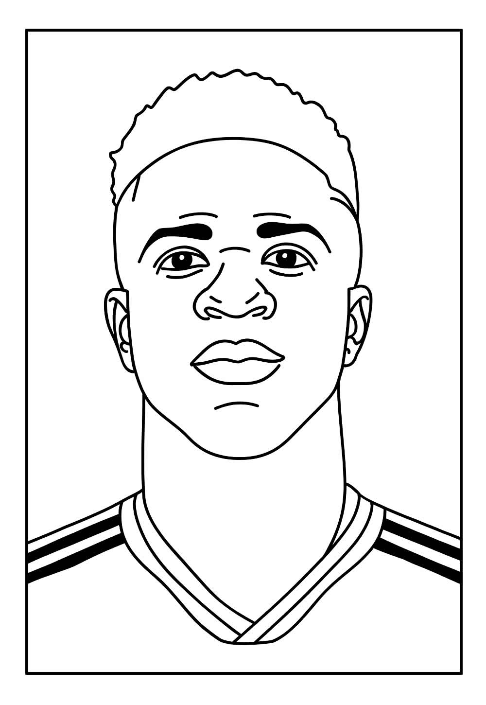 Desenho de Vinicius Jr para imprimir