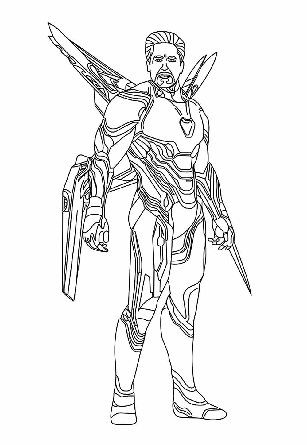 Desenho Homem de Ferro para colorir