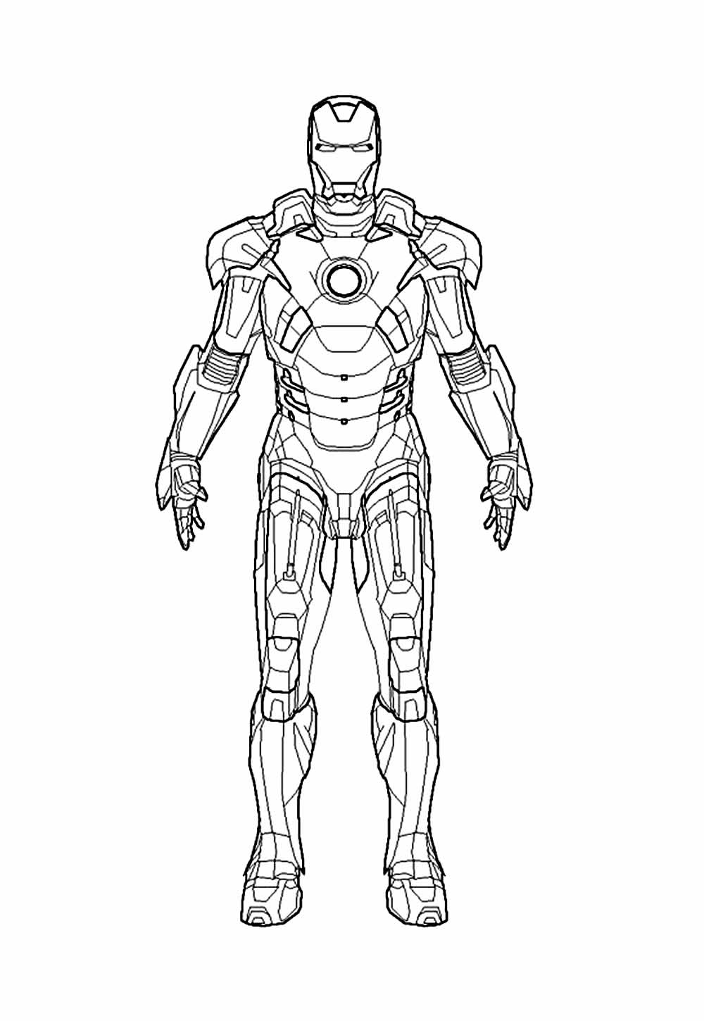 Homem de Ferro para colorir