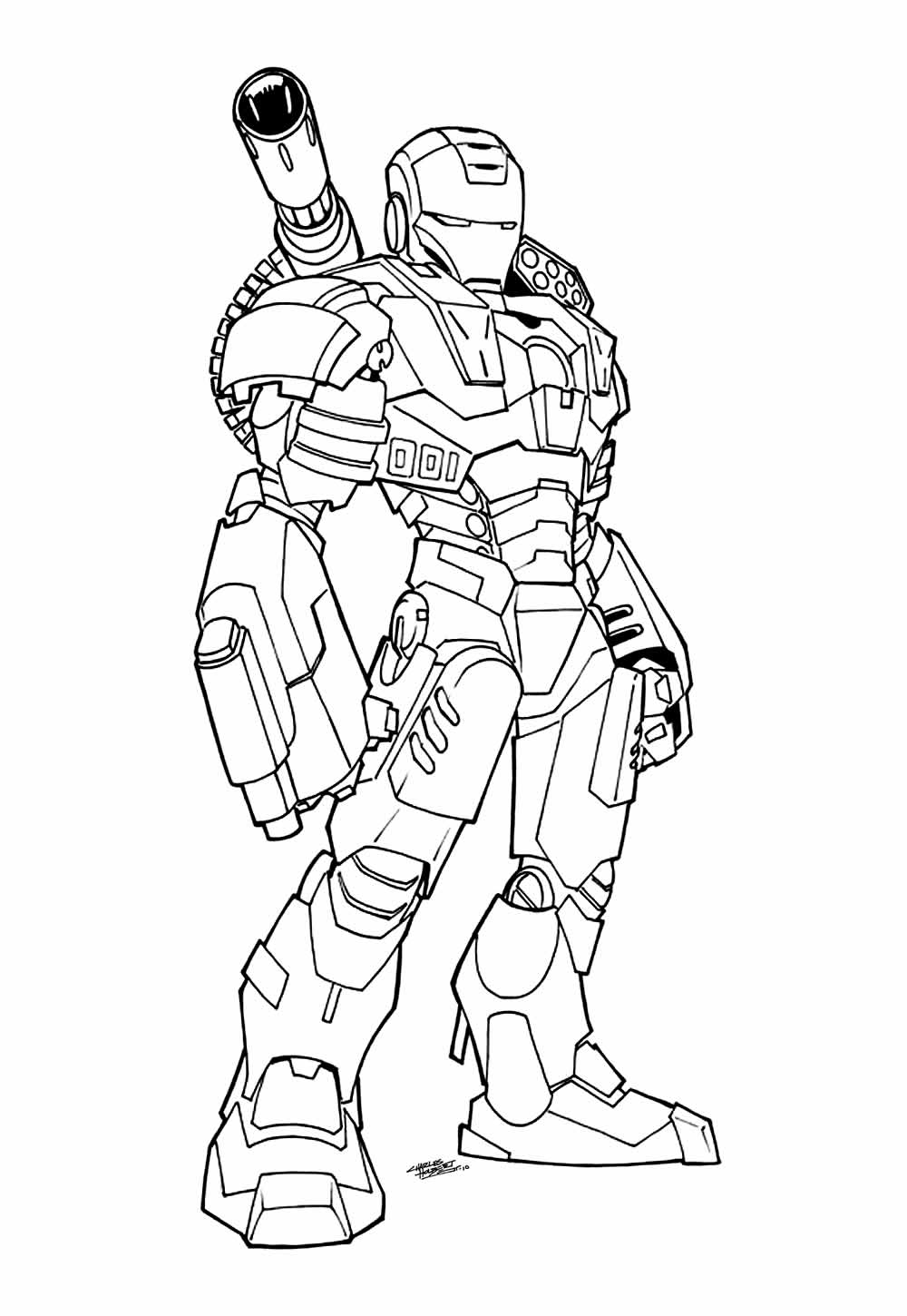 Desenho Homem de Ferro para colorir