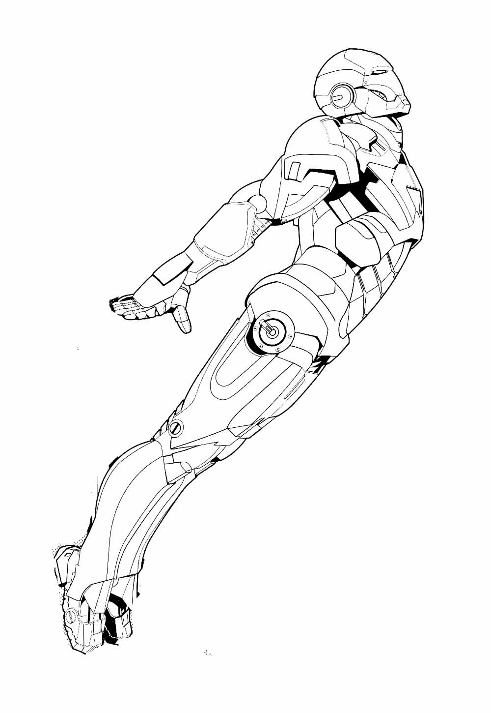 Homem de Ferro para colorir