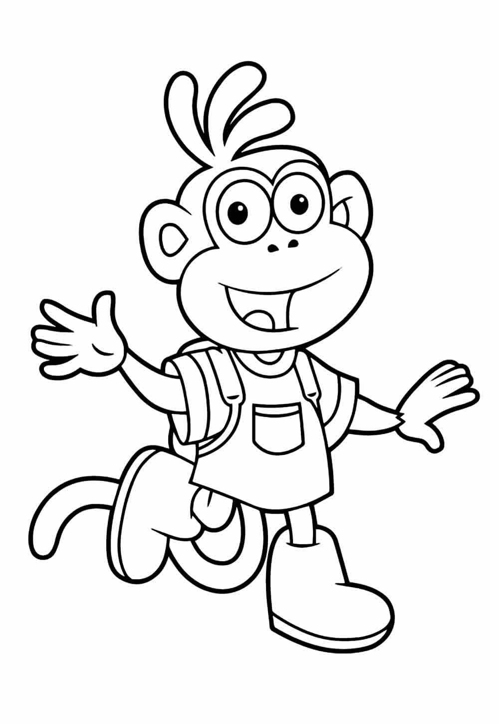 Desenho do Macaco Botas
