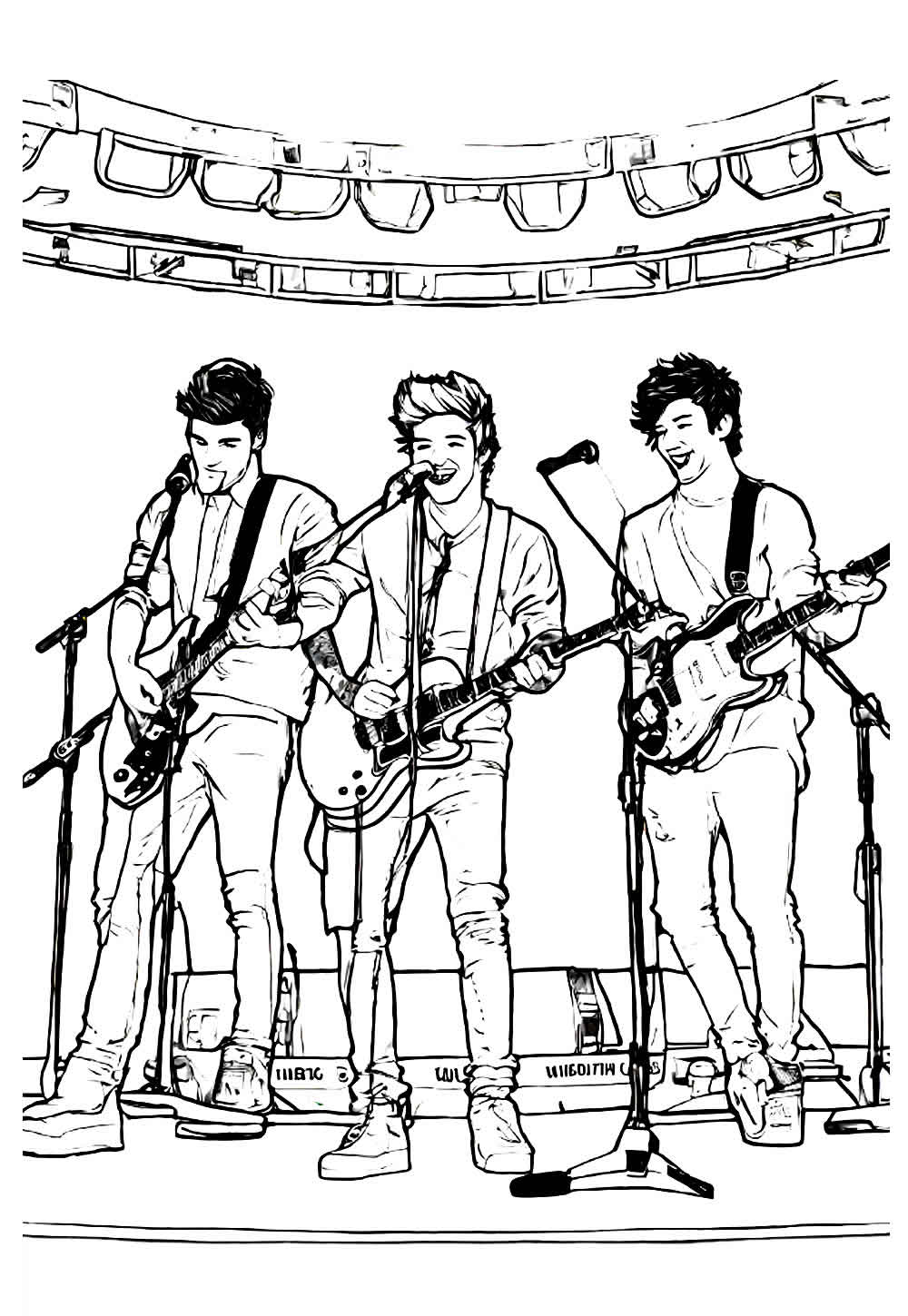 Desenhos One Direction para pintar