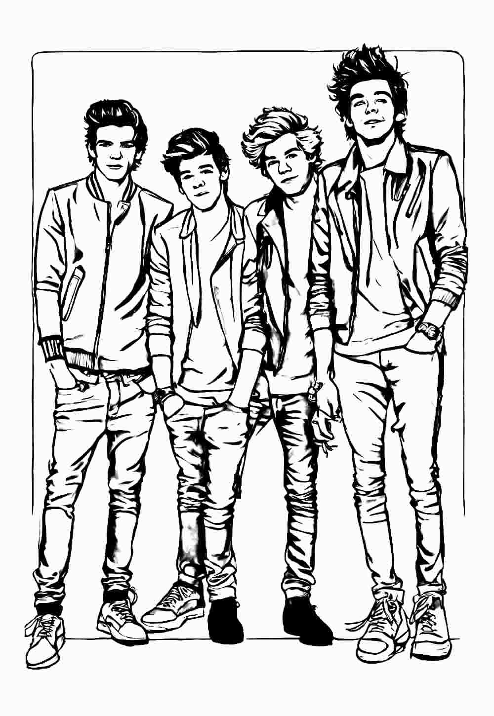 One Direction para colorir
