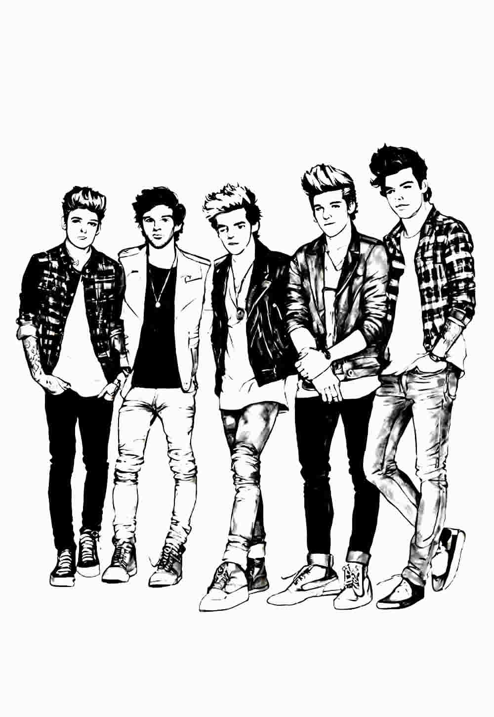 Desenho para pintar One Direction