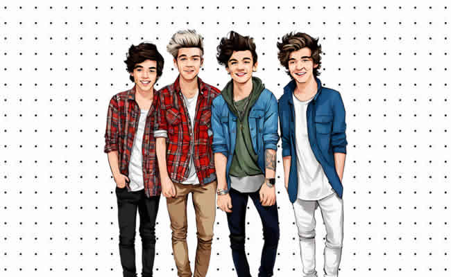 Desenhos de One Direction para colorir