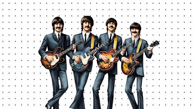 Desenho dos Beatles para pintar