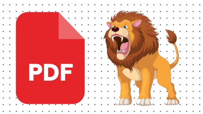 Desenhos de Leão em PDF