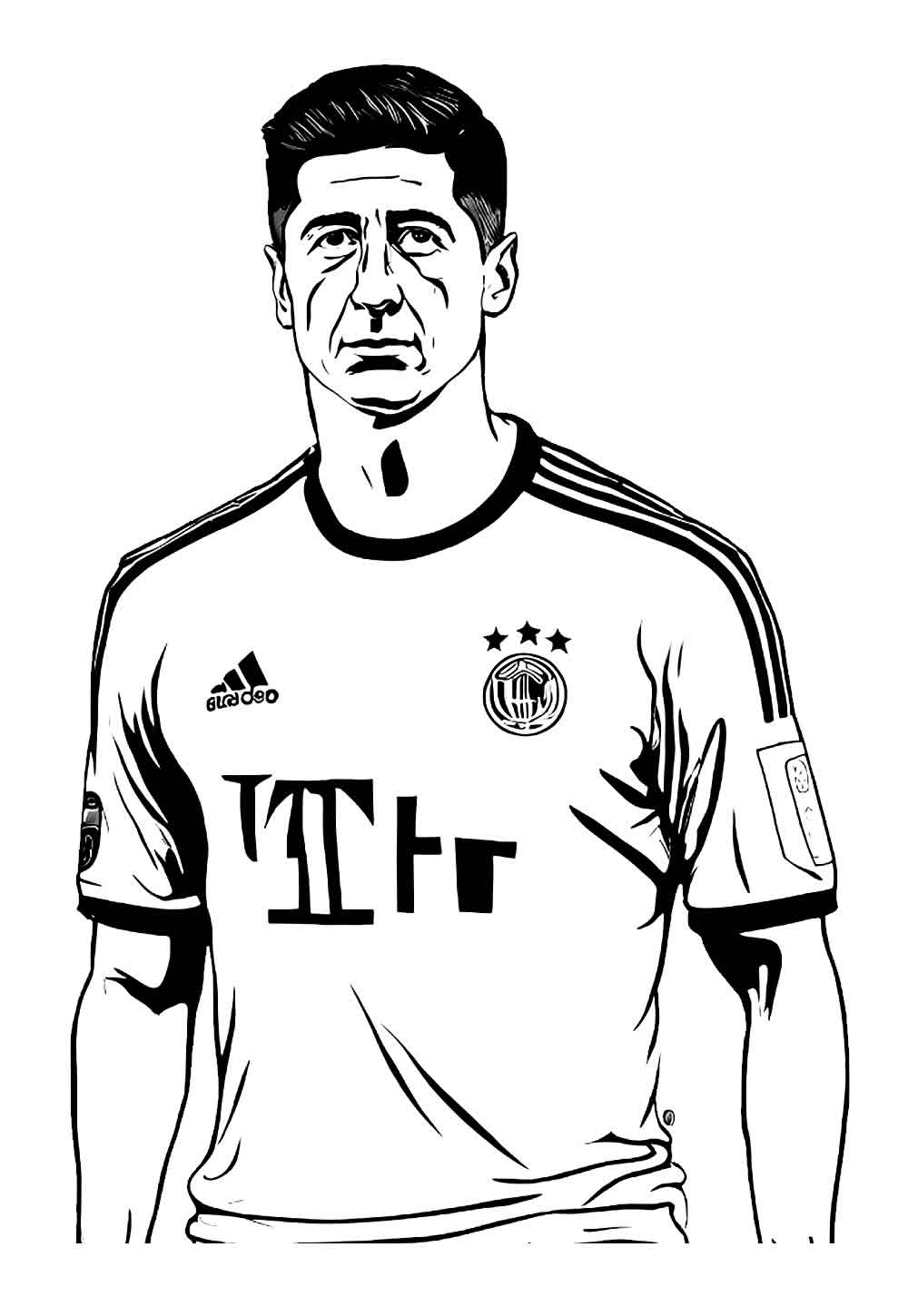 Desenho do Lewandowski para colorir