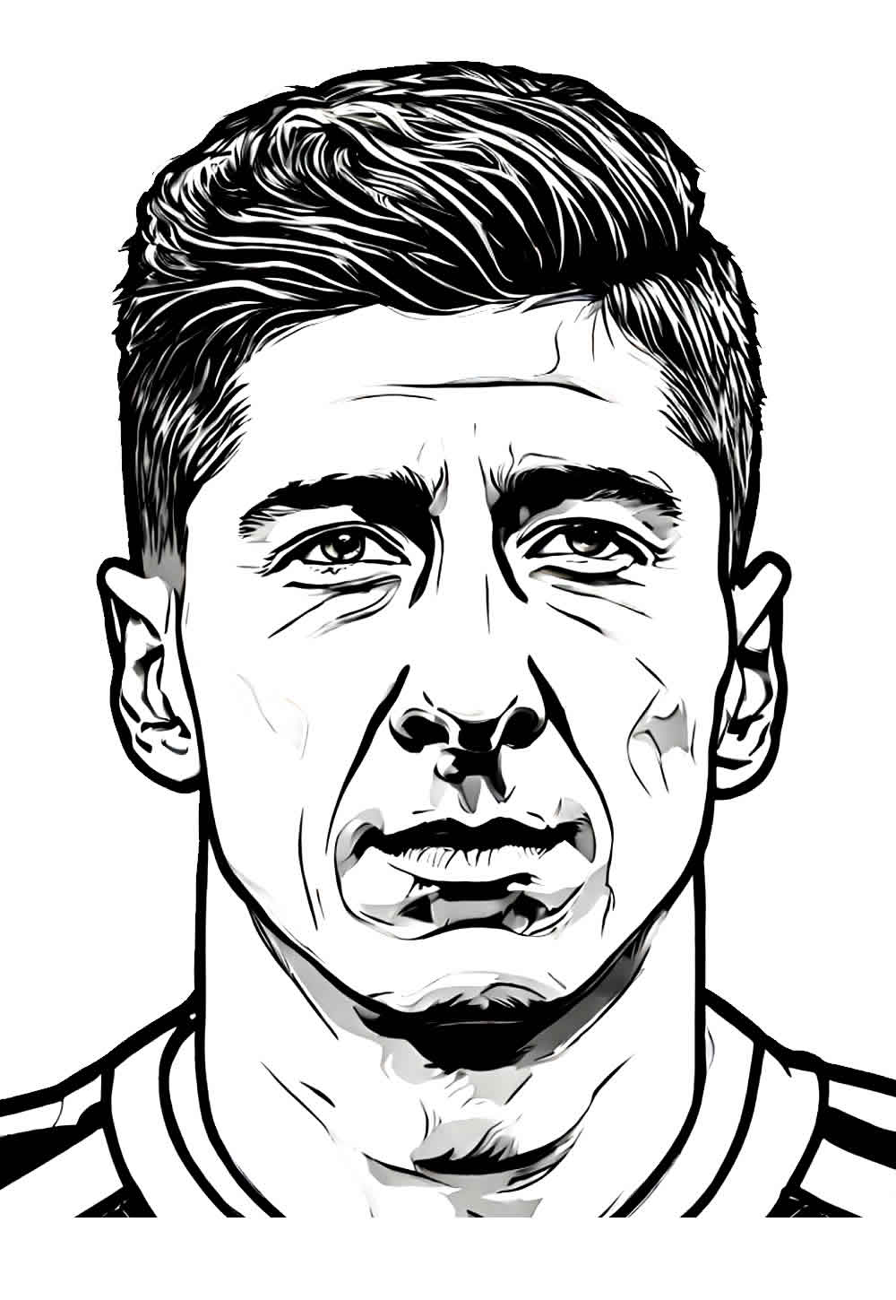 Jogador de Futebol para pintar - Lewandowski