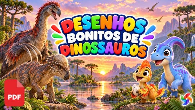 Desenhos Bonitos de Dinossauros