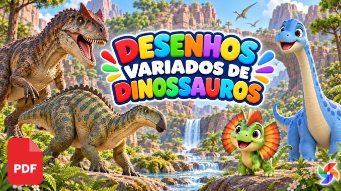 Desenhos Variados de Dinossauros