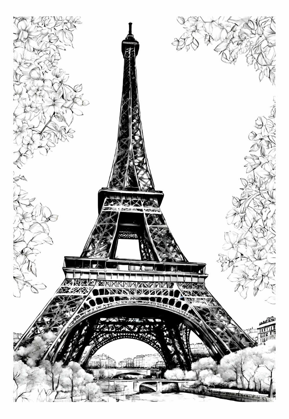 Imagem da Torre Eiffel para pintar