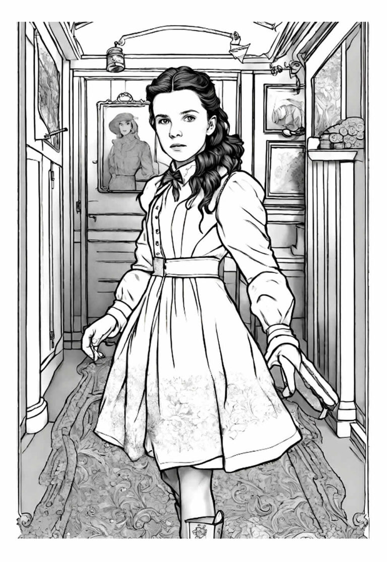 Desenhos da Enola Holmes para colorir - Bora Colorir