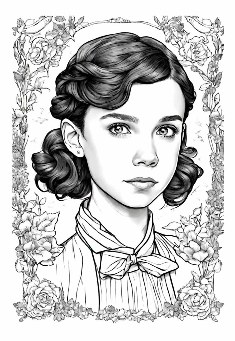 Desenhos da Enola Holmes para colorir - Bora Colorir