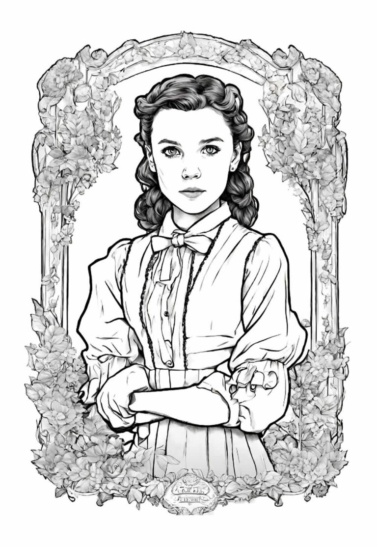 Desenhos da Enola Holmes para colorir - Bora Colorir