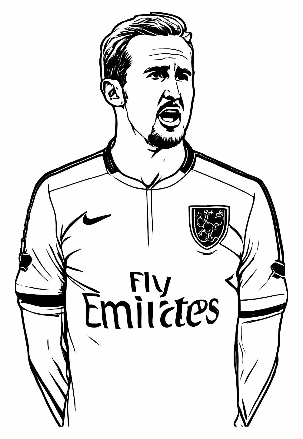 Desenhos de Harry Kane para colorir - Bora Colorir