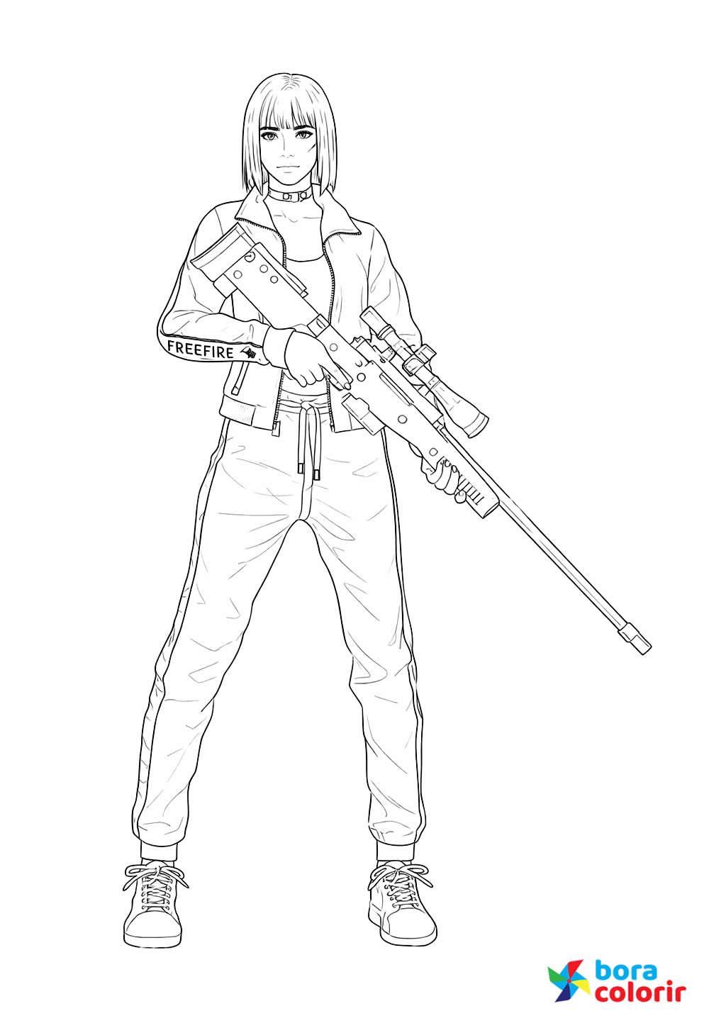 Desenho de Free Fire para colorir