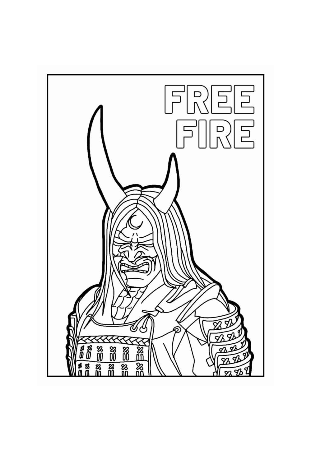 Desenho Educativo de Free Fire para pintar