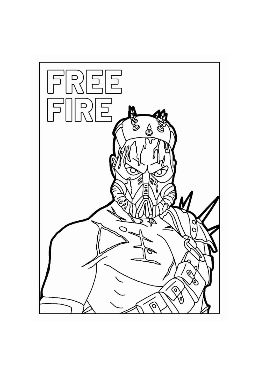 Desenho Educativo de Free Fire para colorir