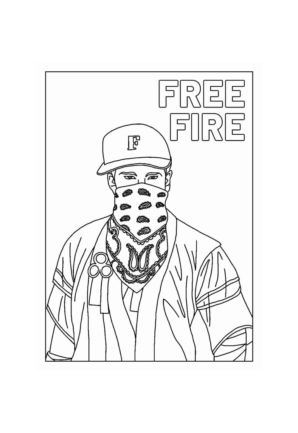 Desenho Educativo de Free Fire para colorir
