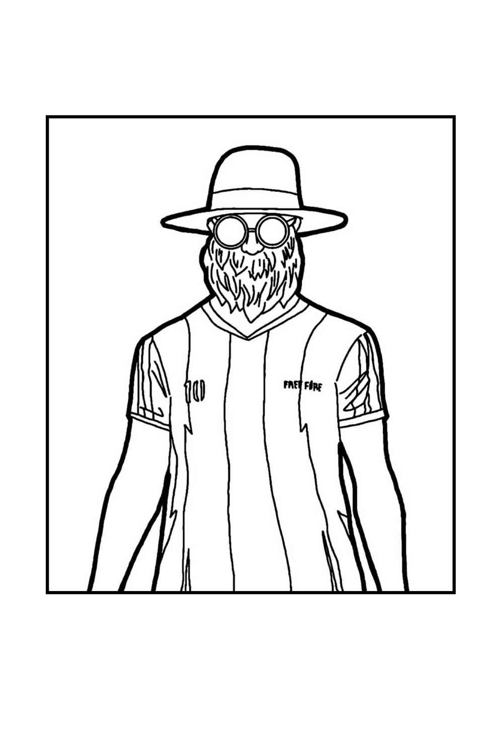 Desenho de Free Fire para pintar