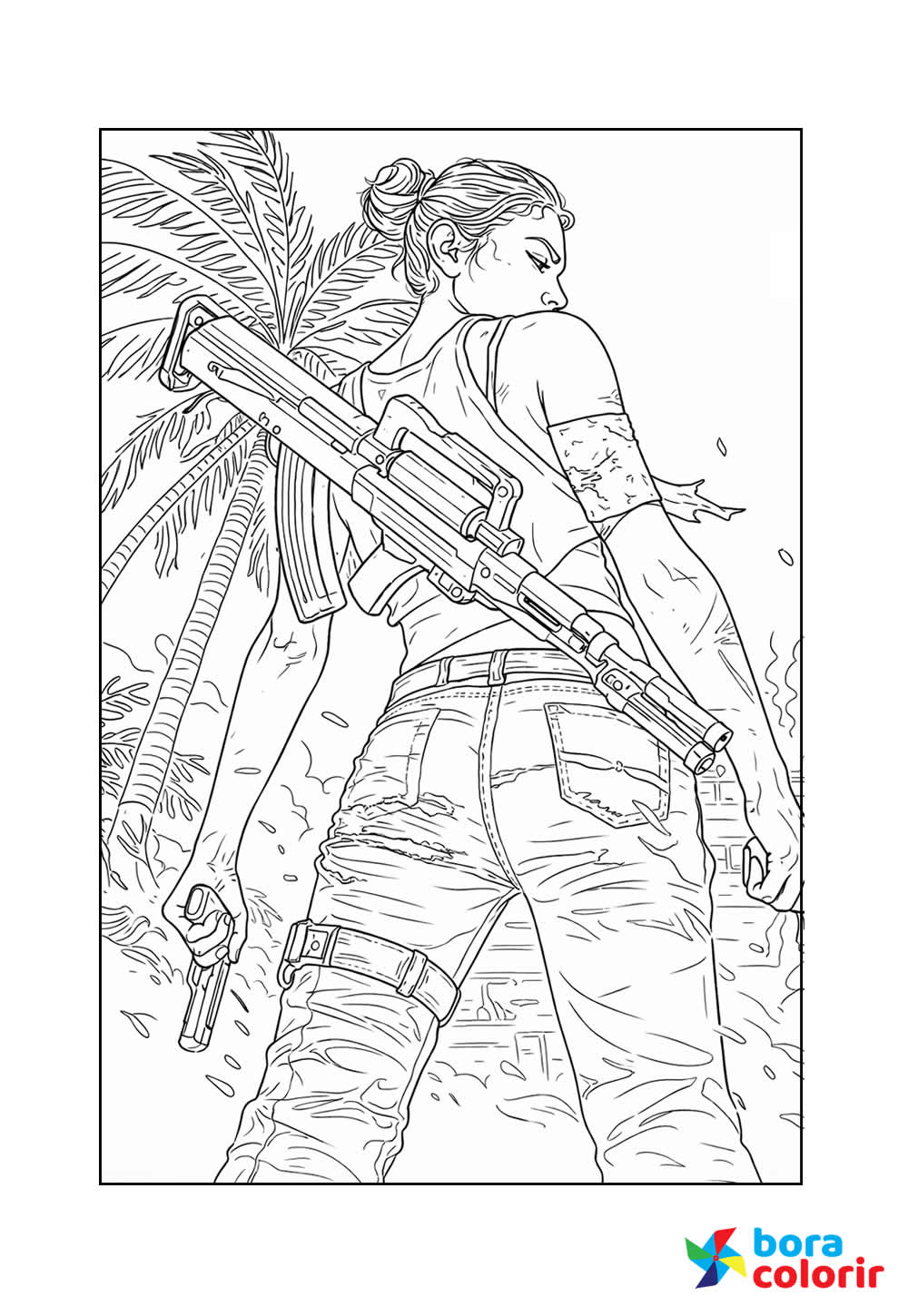 Desenho de Free Fire para colorir