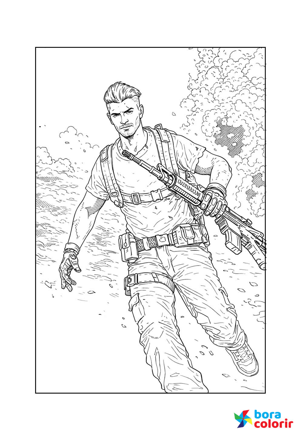 Desenho do Free Fire para colorir