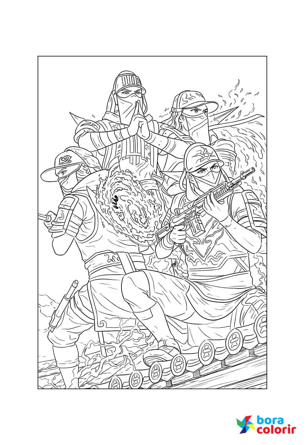 Desenho de Free Fire para colorir