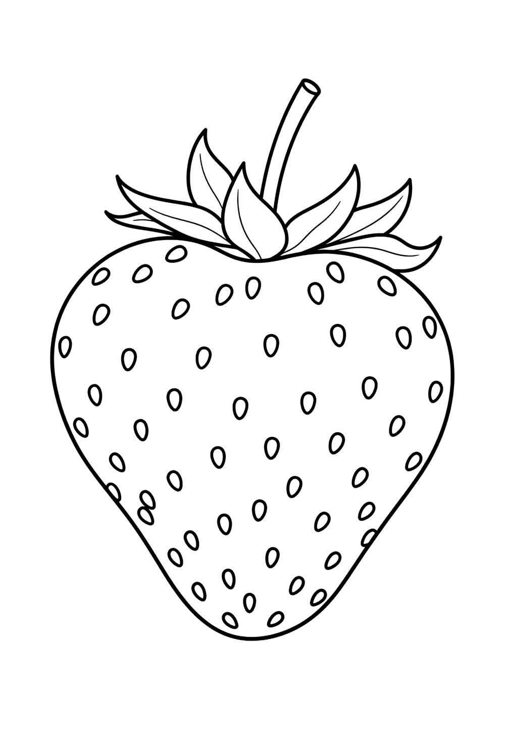Desenho de Morango para colorir