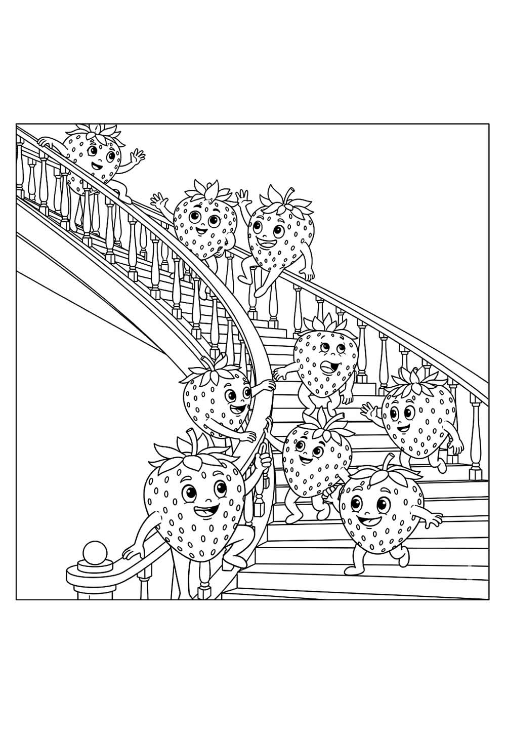 Desenhos de Moranguinhos para imprimir