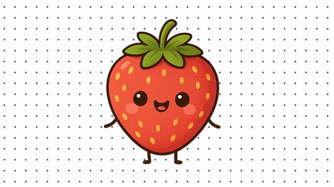 Desenhos de Morango para colorir