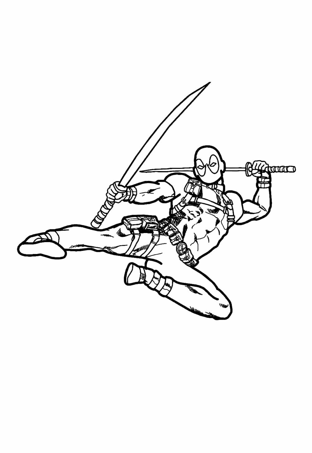 Deadpool para colorir