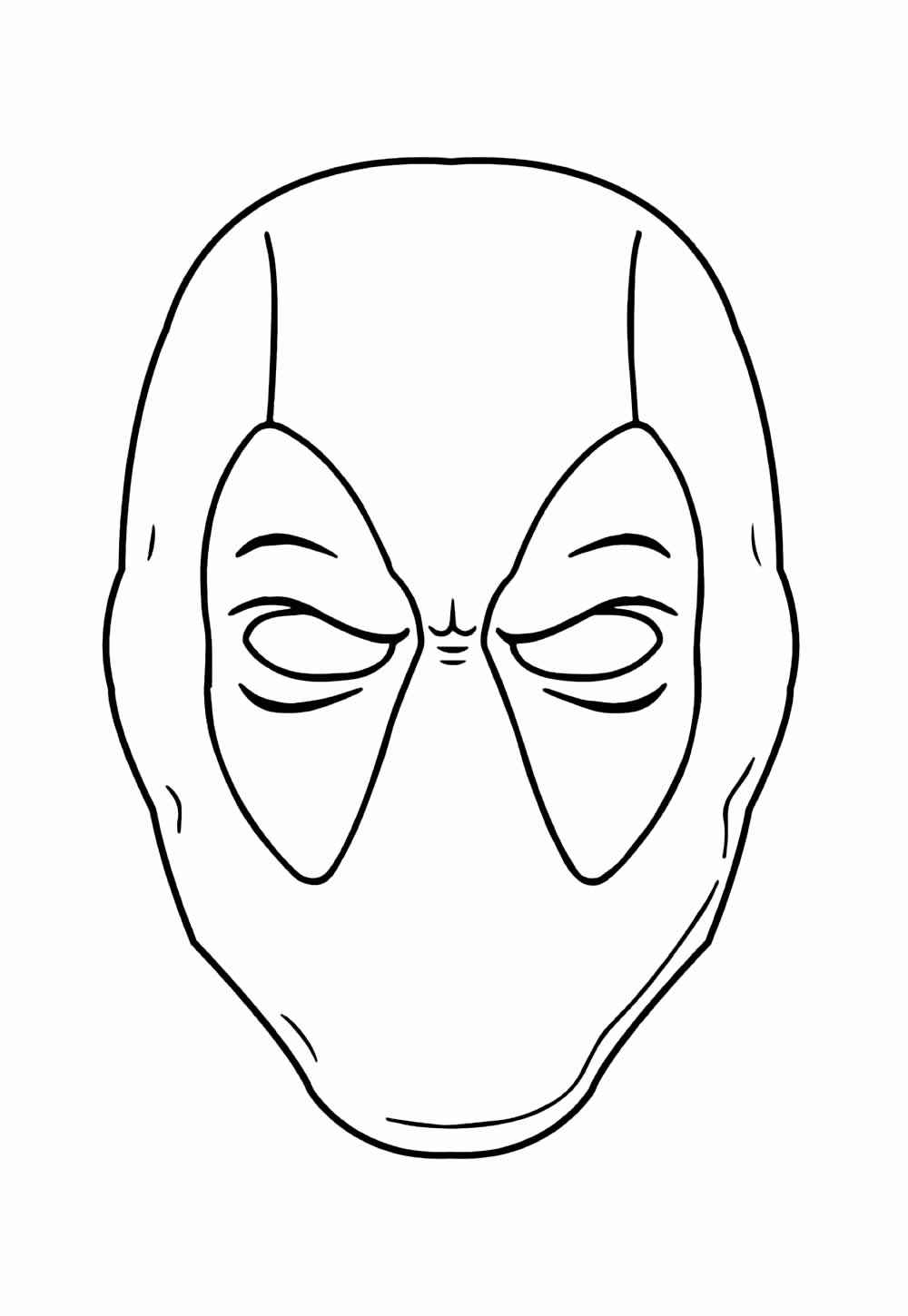 Máscara do Deadpool para pintar