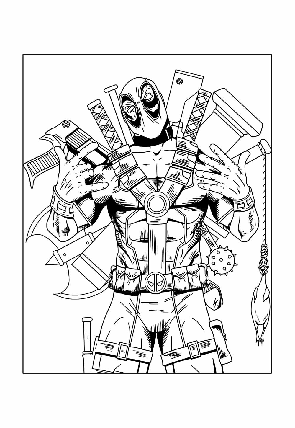 Desenho Deadpool Colorir