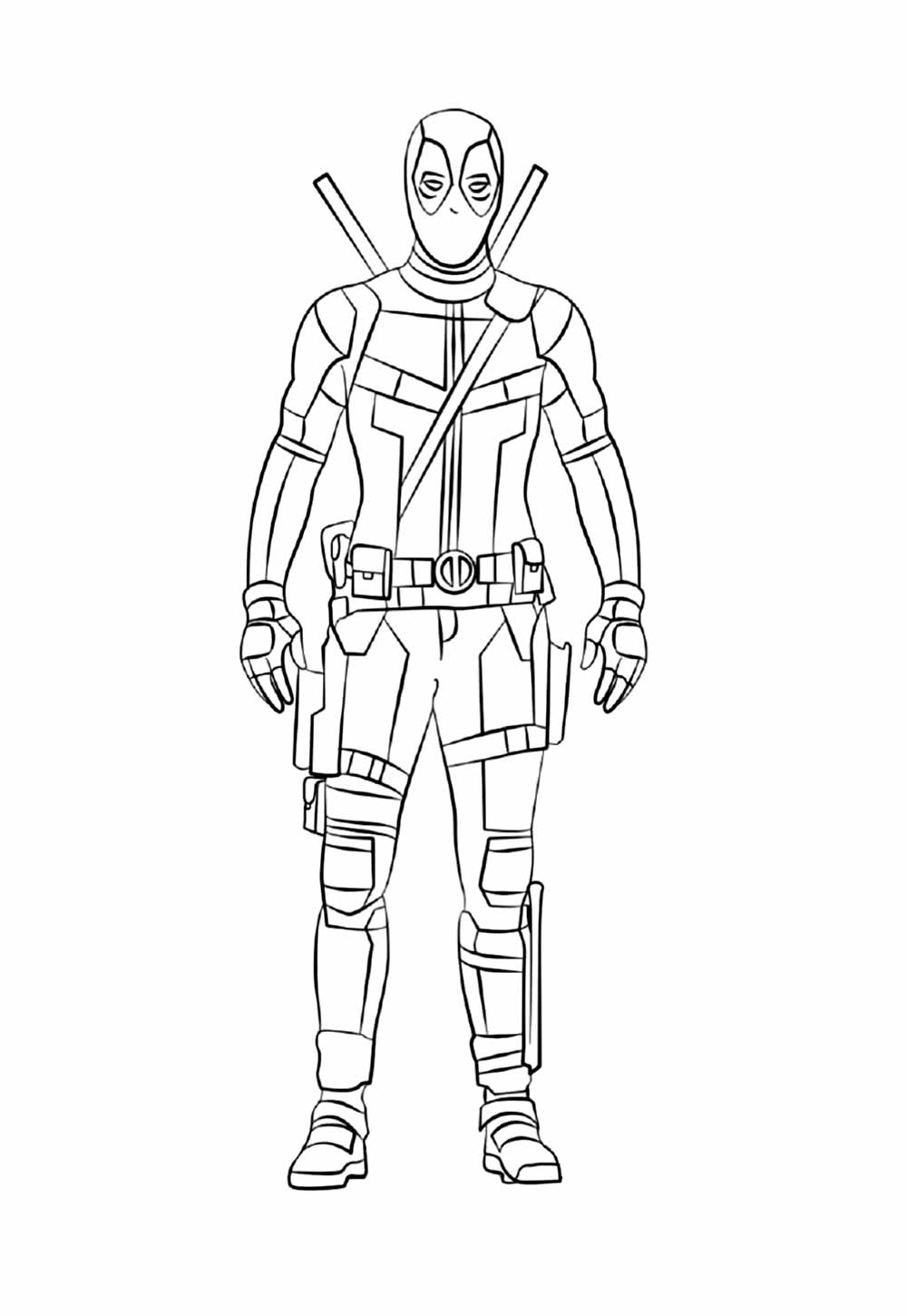 Desenho do Deadpool para colorir