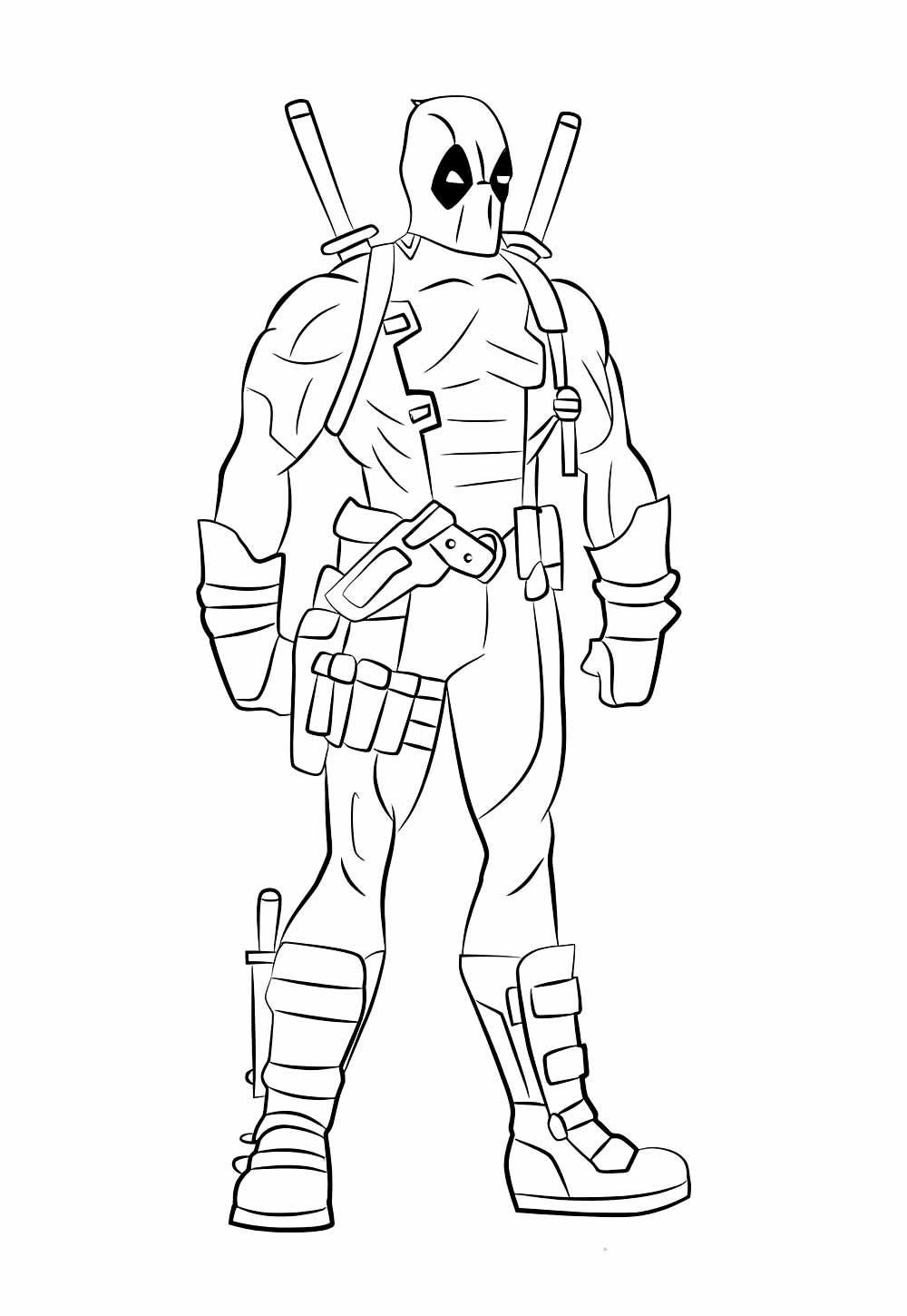 Desenho do Deadpool para pintar