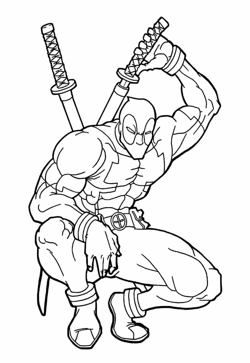 Deadpool para colorir