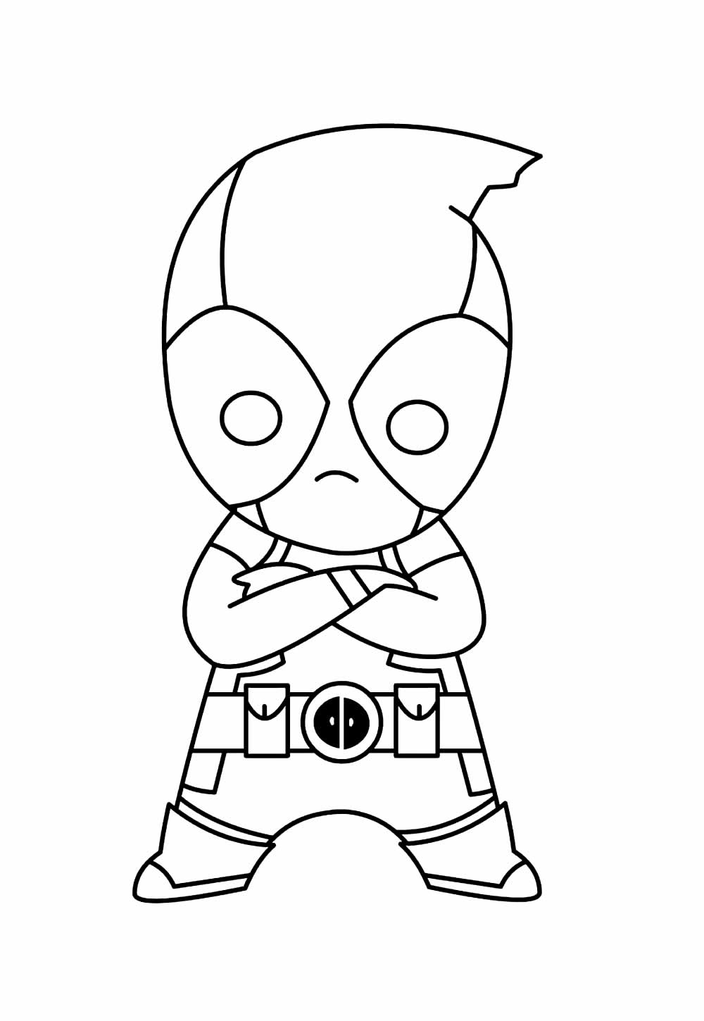 Desenho do Deadpool para colorir