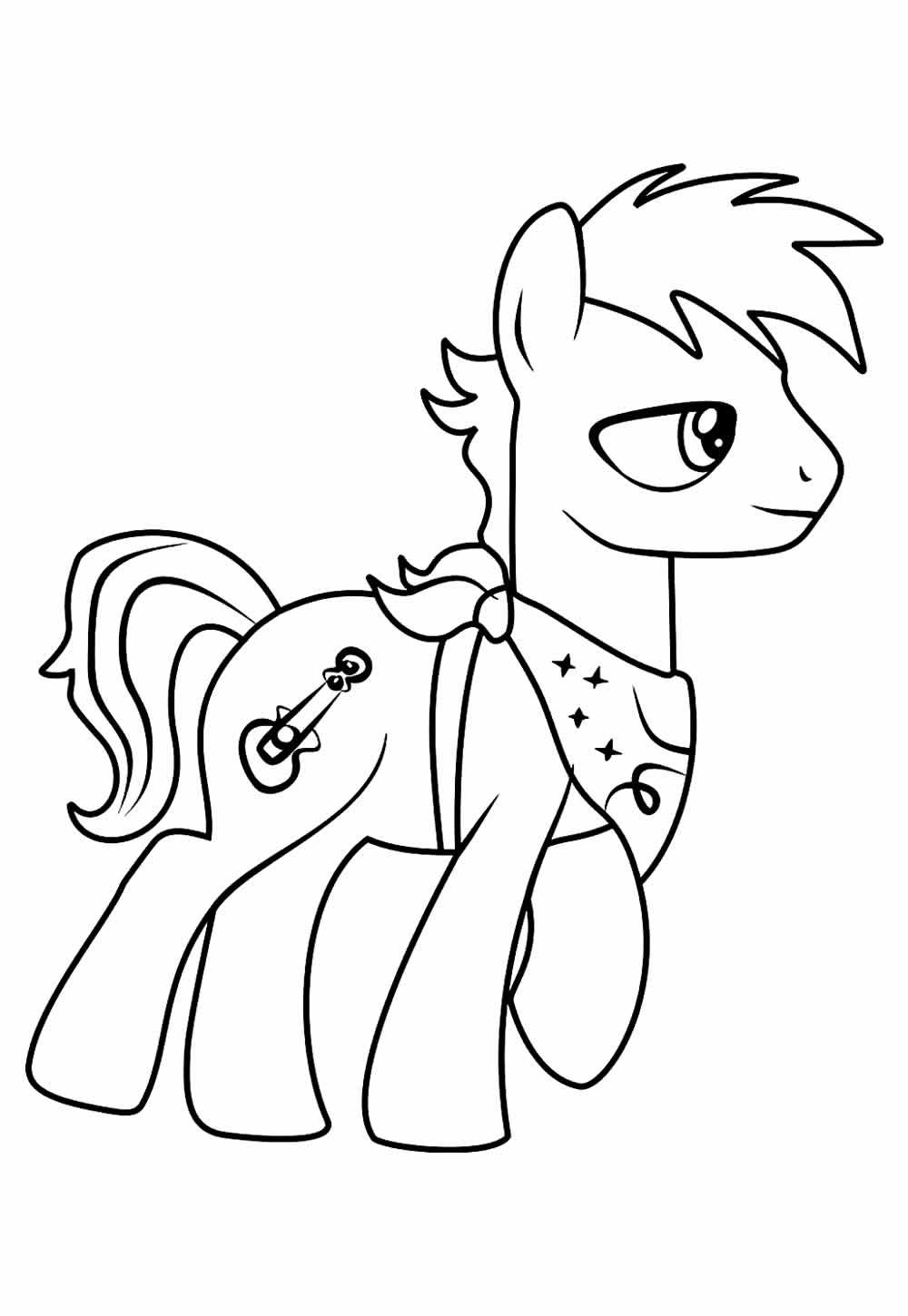 Desenho do My Little Pony para pintar e imprimir
