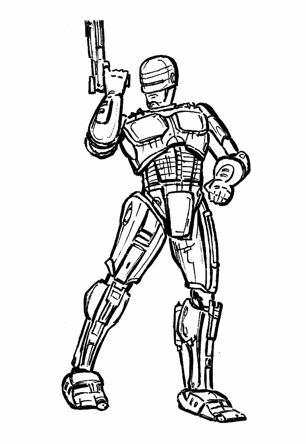 Desenho de Robocop para colorir