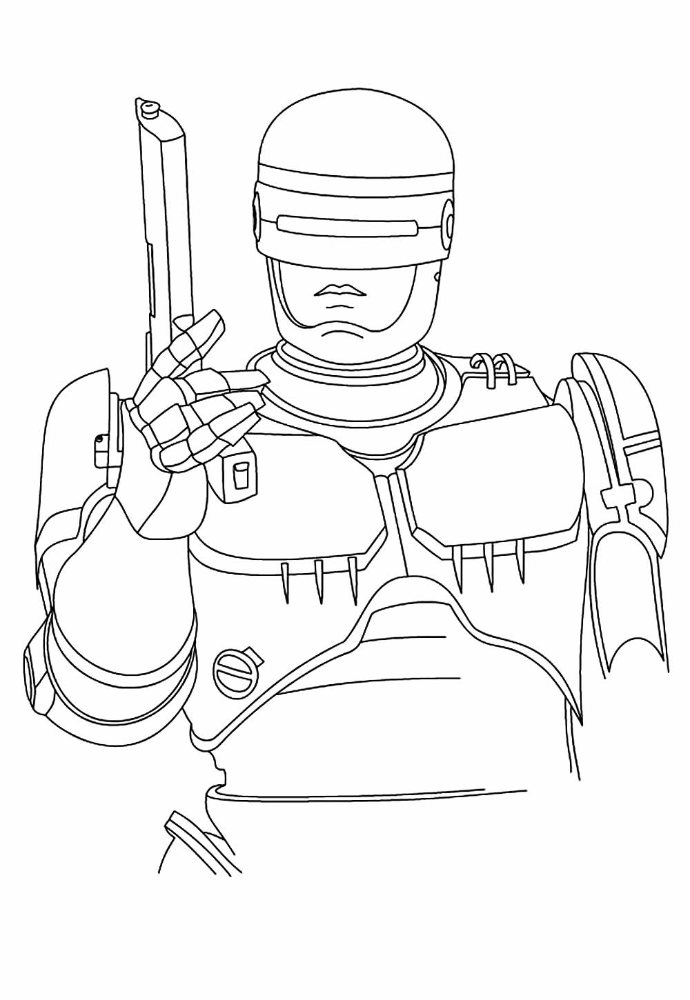 Desenho Robocop Colorir