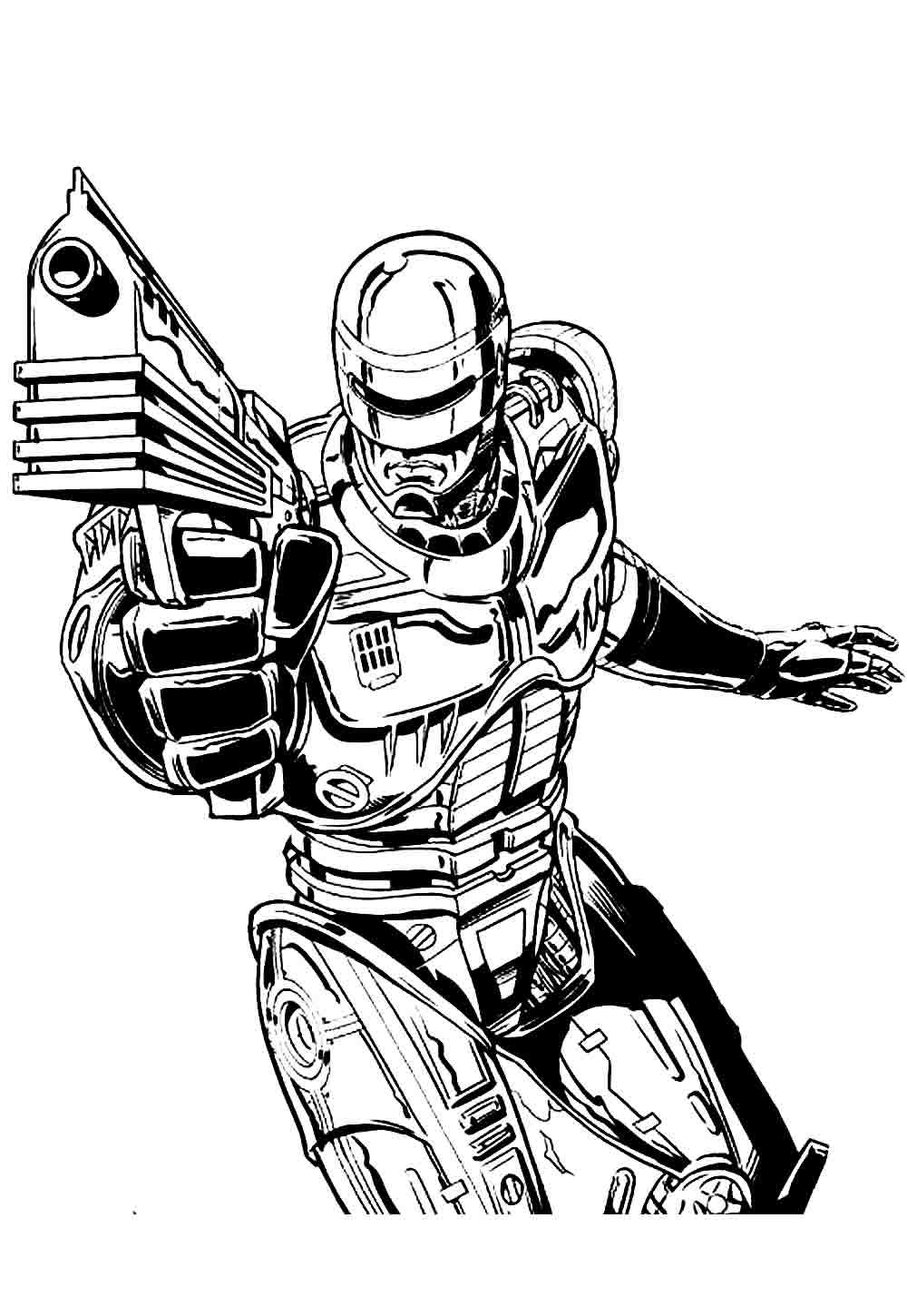 Desenho de Robocop para pintar