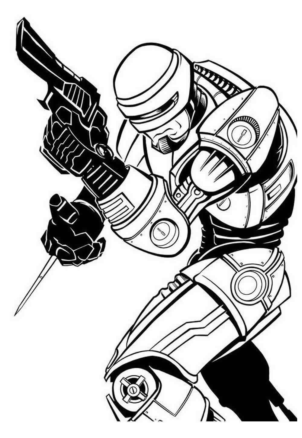 Robocop para colorir