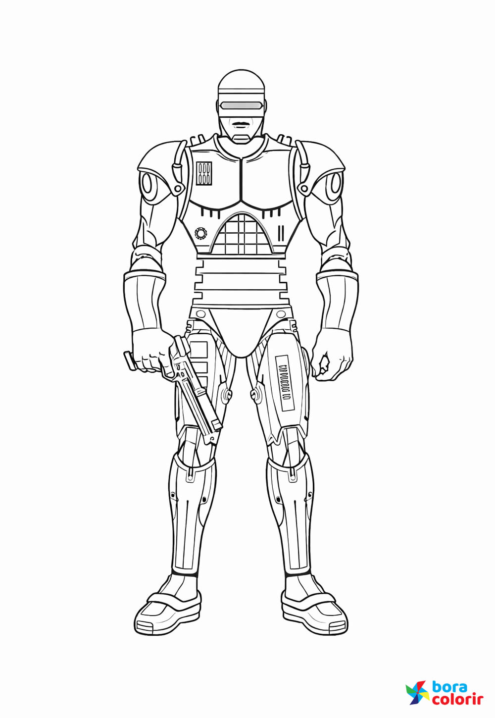 Desenho do RoboCop para pintar