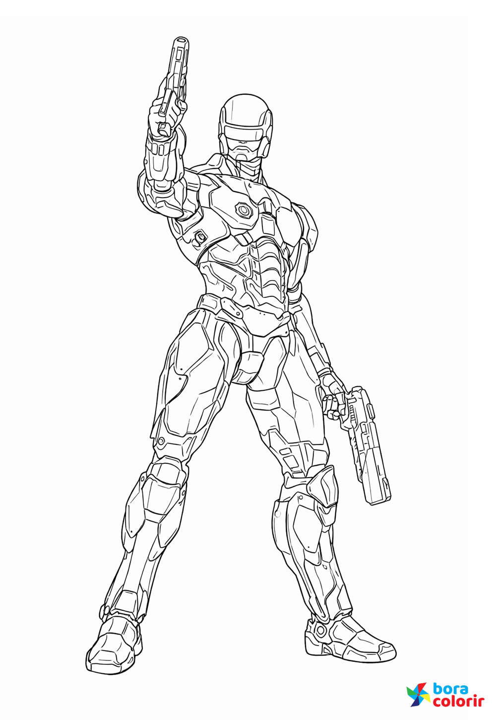 Desenho de Robo Futurista para colorir - RoboCop