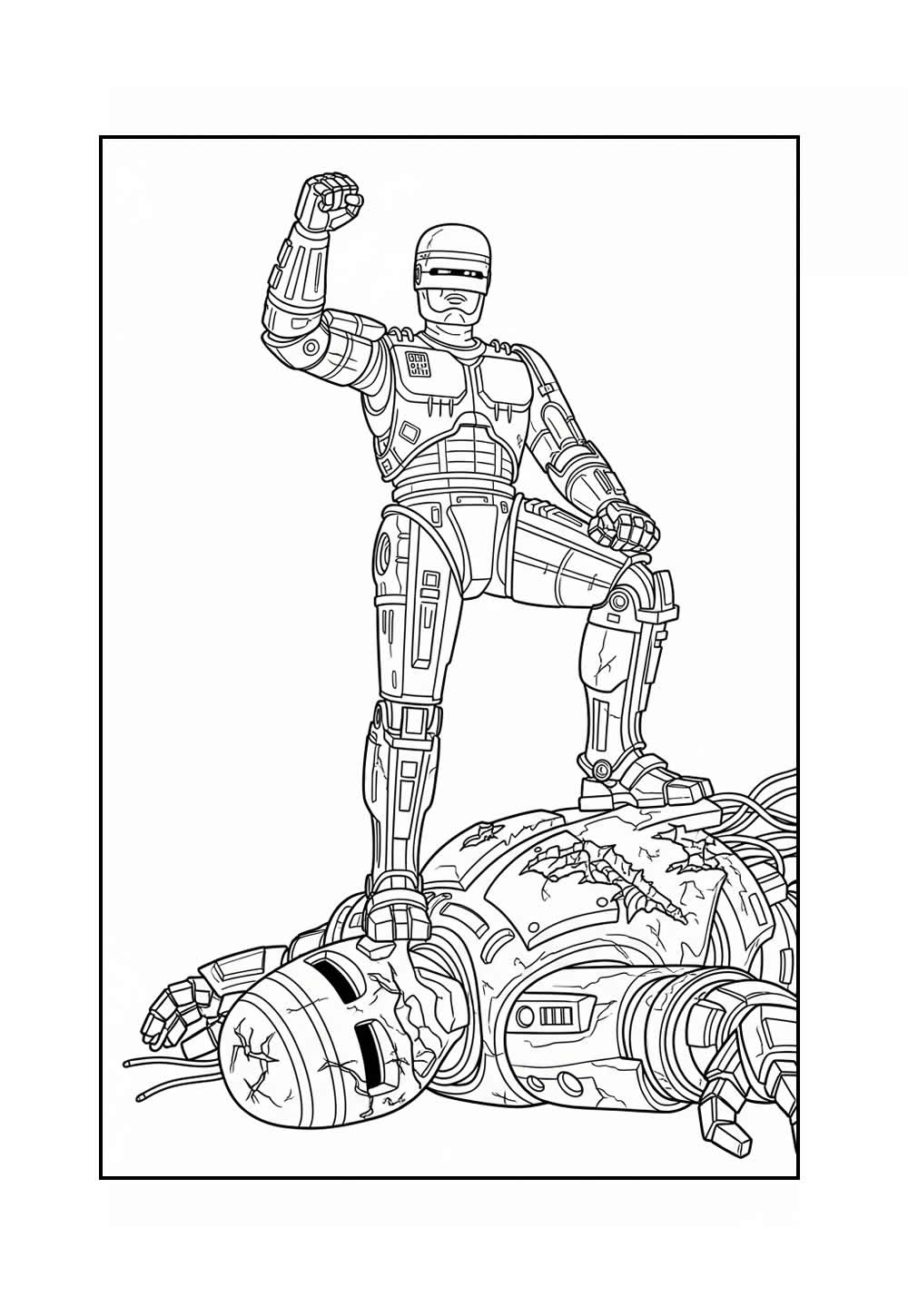 Desenho de Robocop para colorir