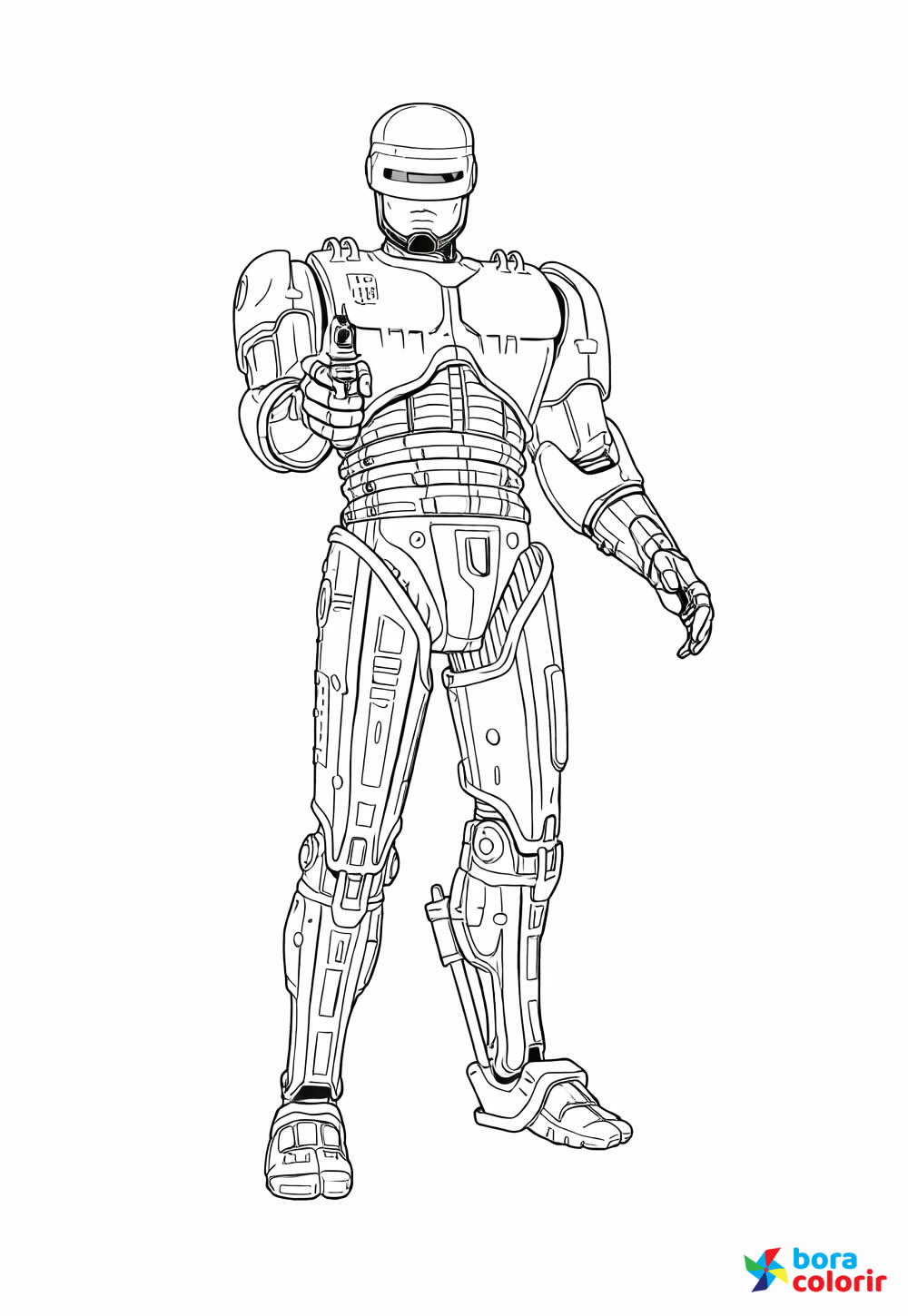 Desenho de Robocop para colorir